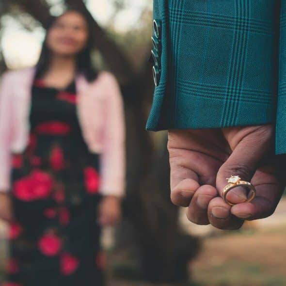 A man about to propose to his girlfriend