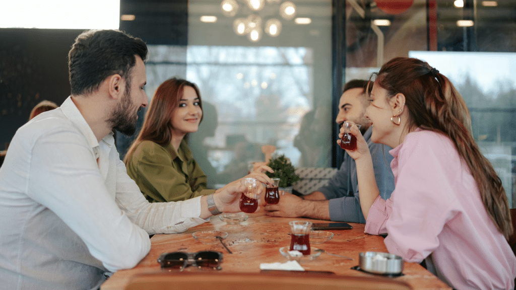 Two couples on a double date