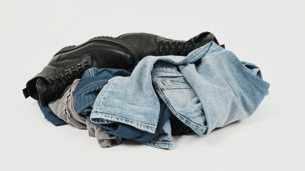 A pile of clothes on the floor