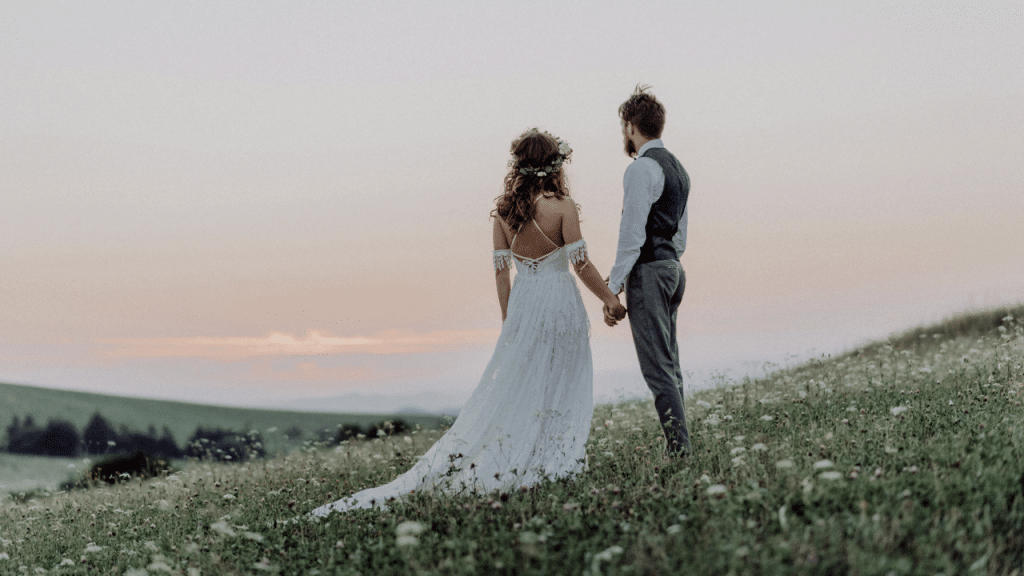 A couple during their wedding day