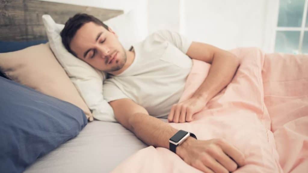 A man peacefully sleeping