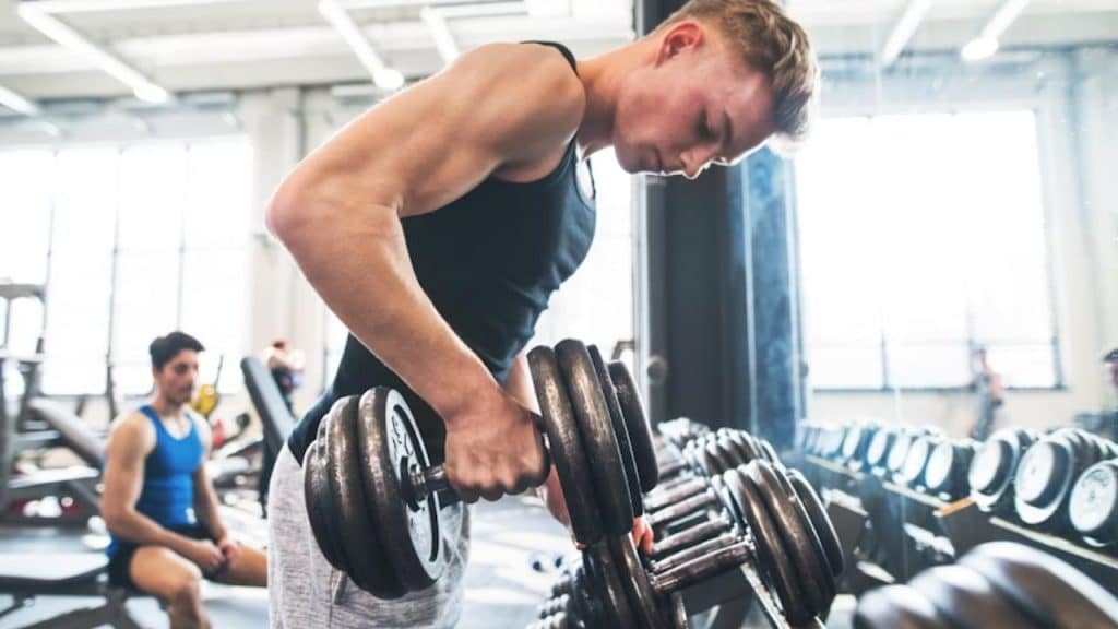 Man focusing on strength training for long term health