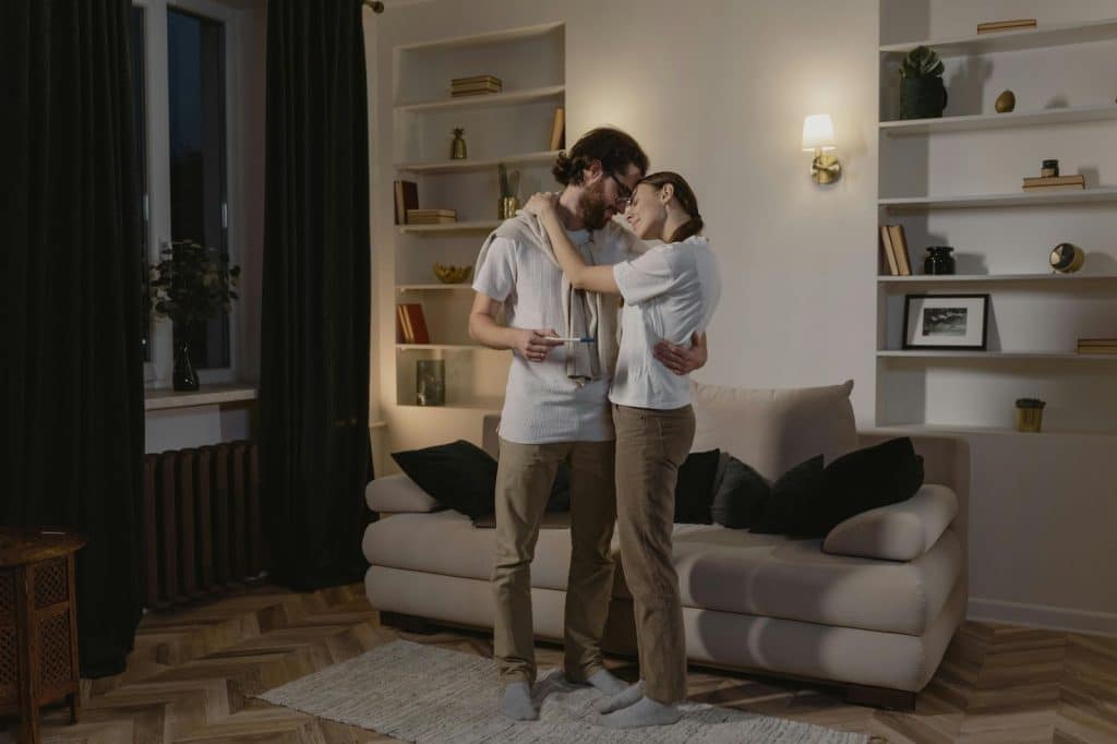 A man and woman dancing