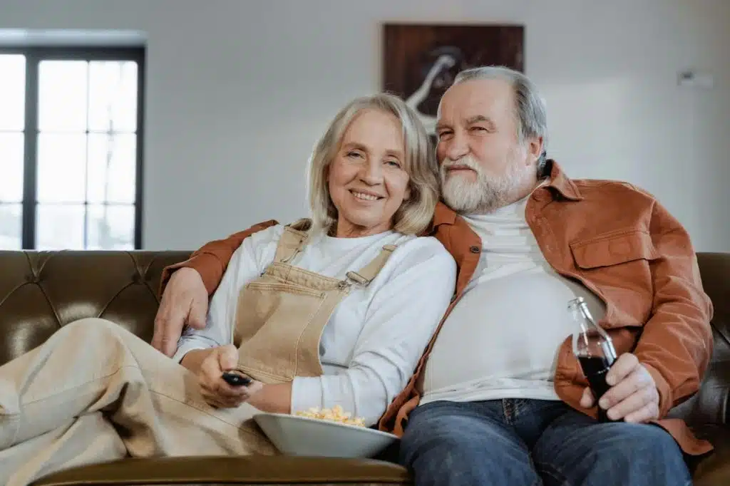 A picture of old couple