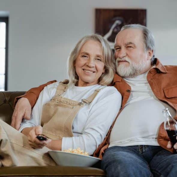 A picture of old couple