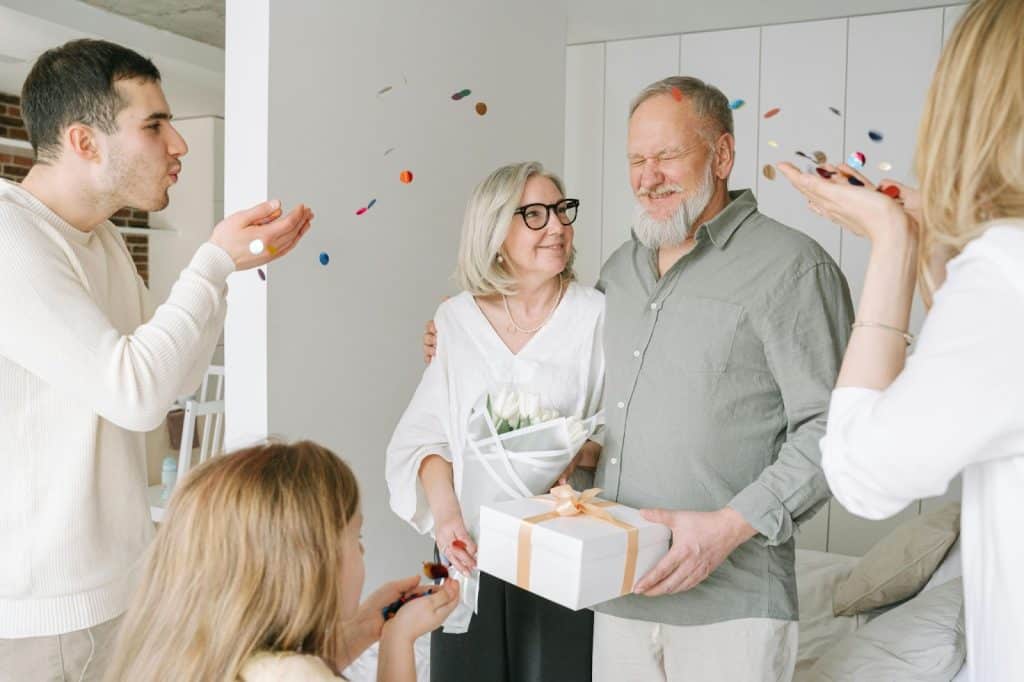 A couple with their grandchildren
