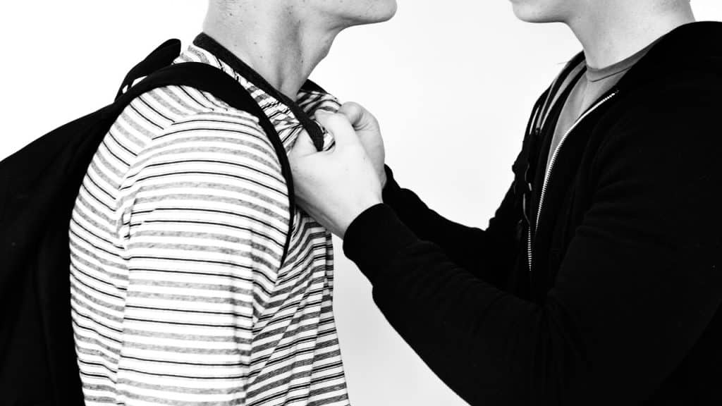 A man about to fight another man