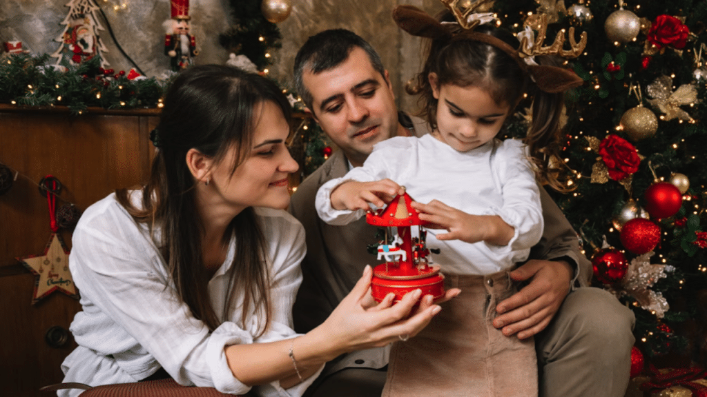 A couple surprising their daughter with a gift
