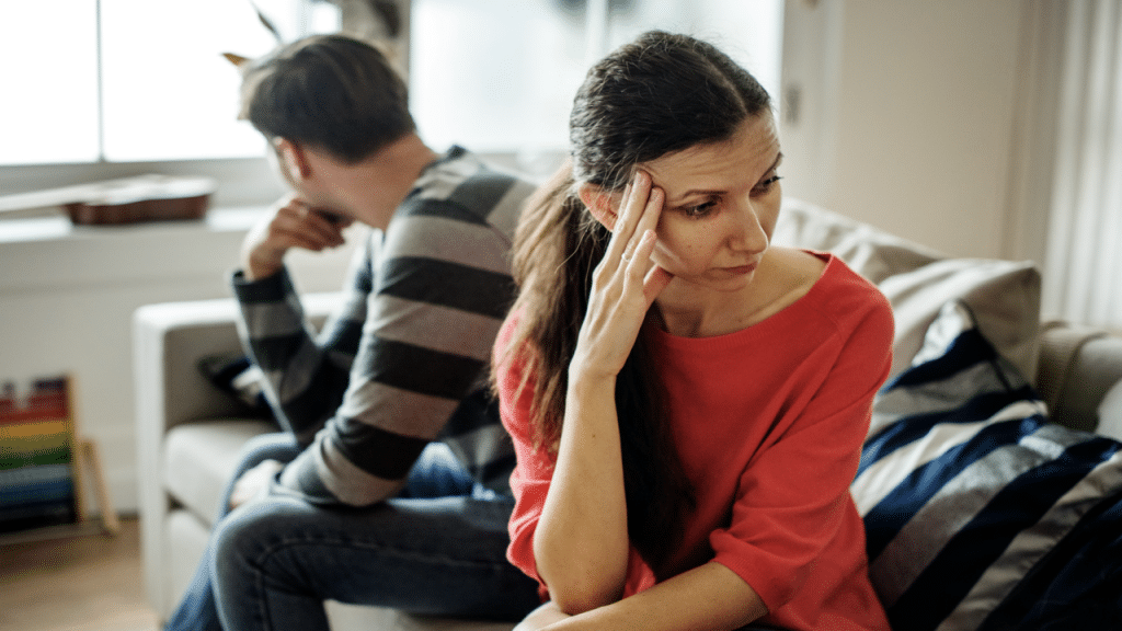 A couple having a fight