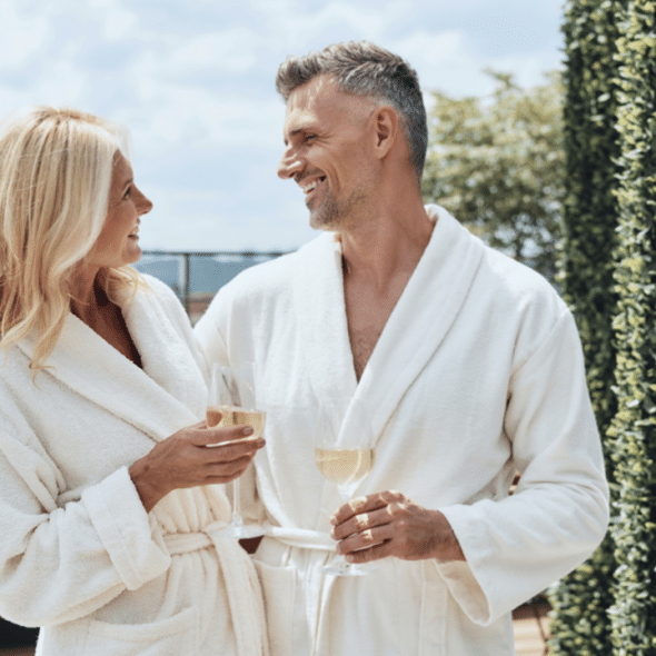 A beautiful mature couple on vacation