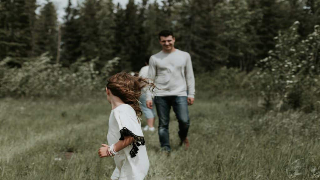 A dad with his daughter