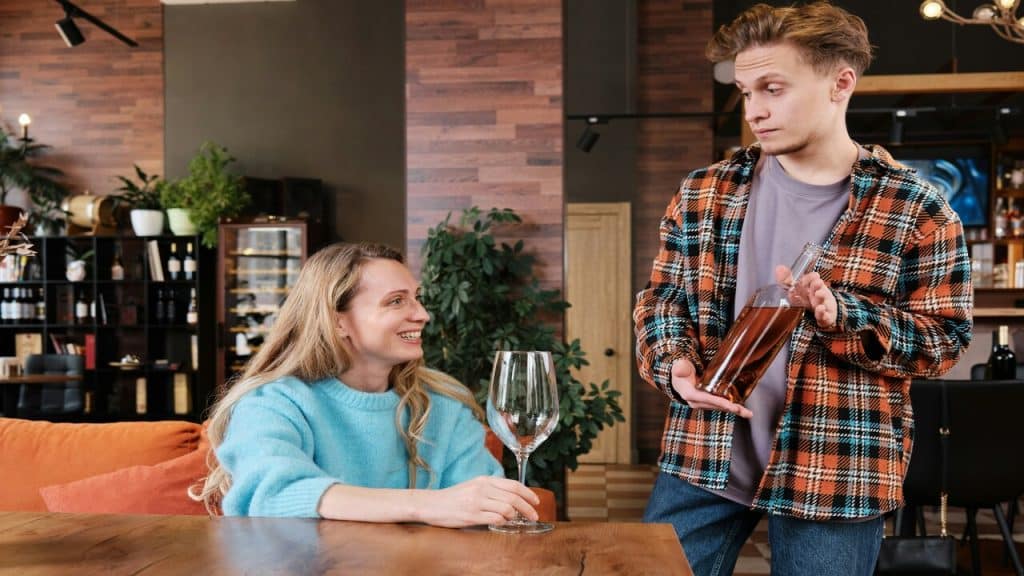 A couple on an awkward date