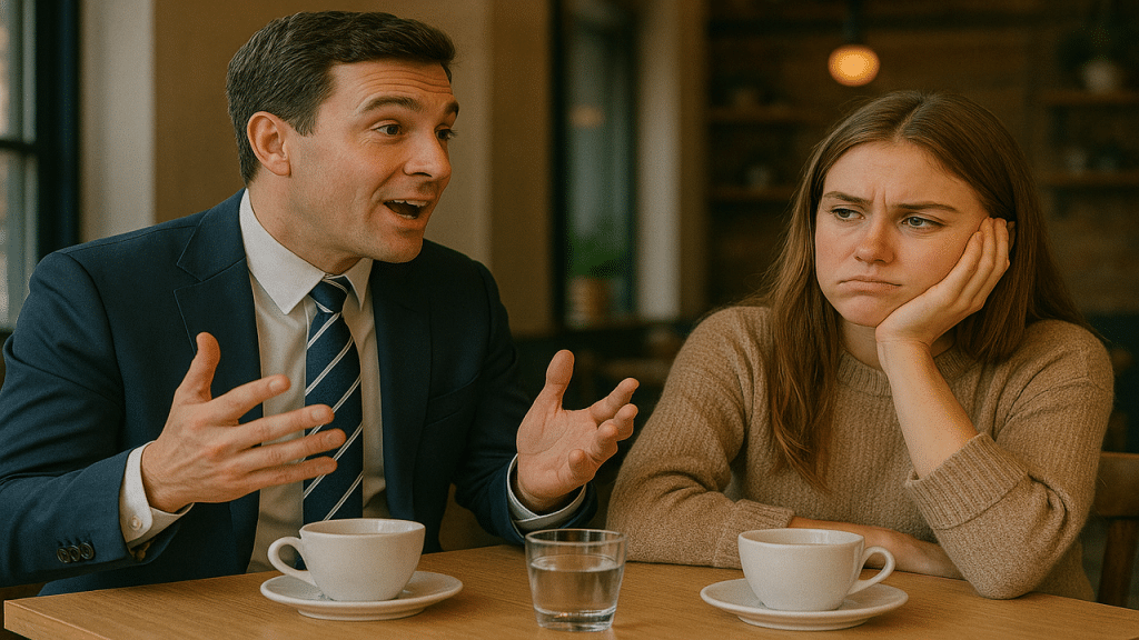 A man bragging about his job