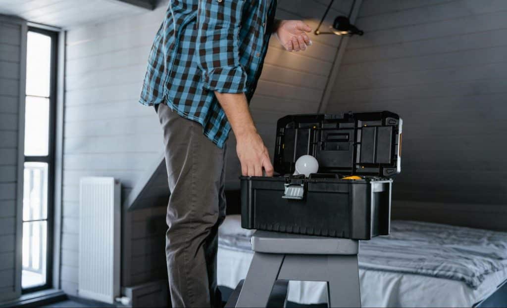 A man with his tools