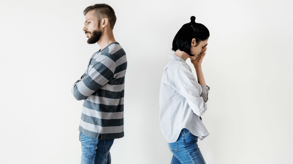A couple having an argument 