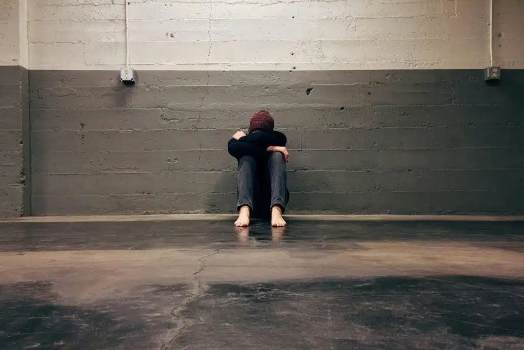 A man sitting at the floor