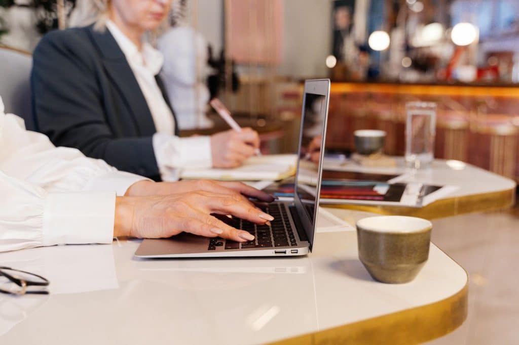 A man checking finances