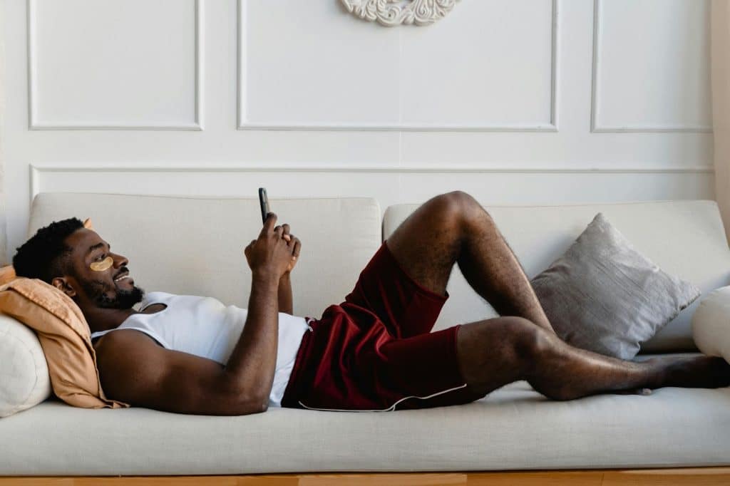 A man at home