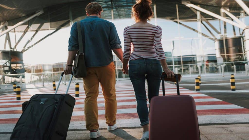 A couple going on a trip
