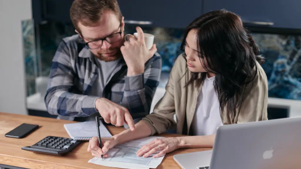 A couple fixing their finances