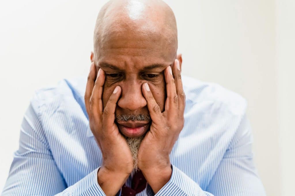 A man thinking
