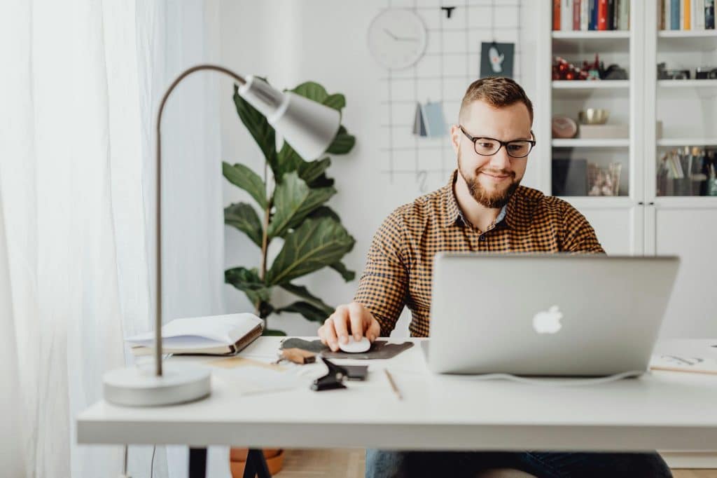 A man working