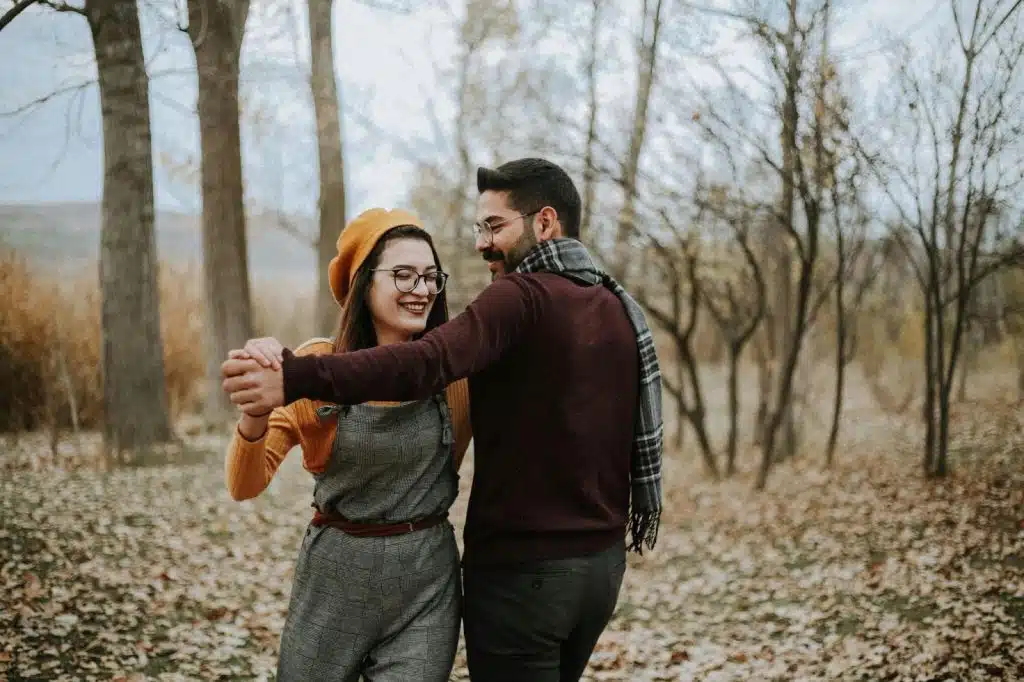 A man and woman dancing