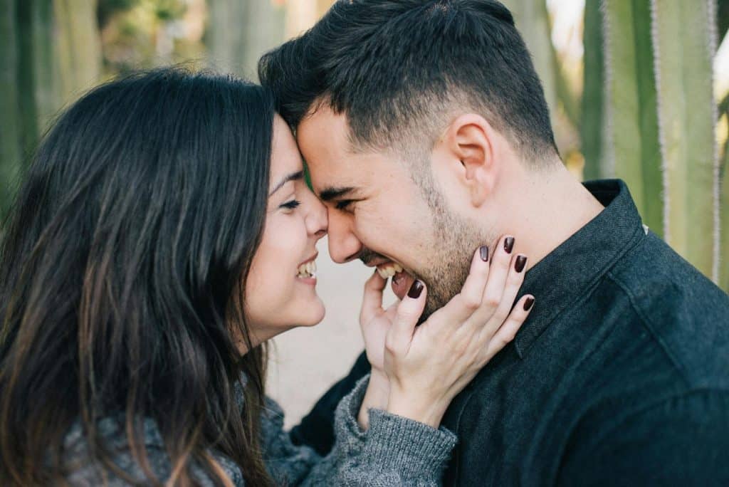 A man and woman happy together