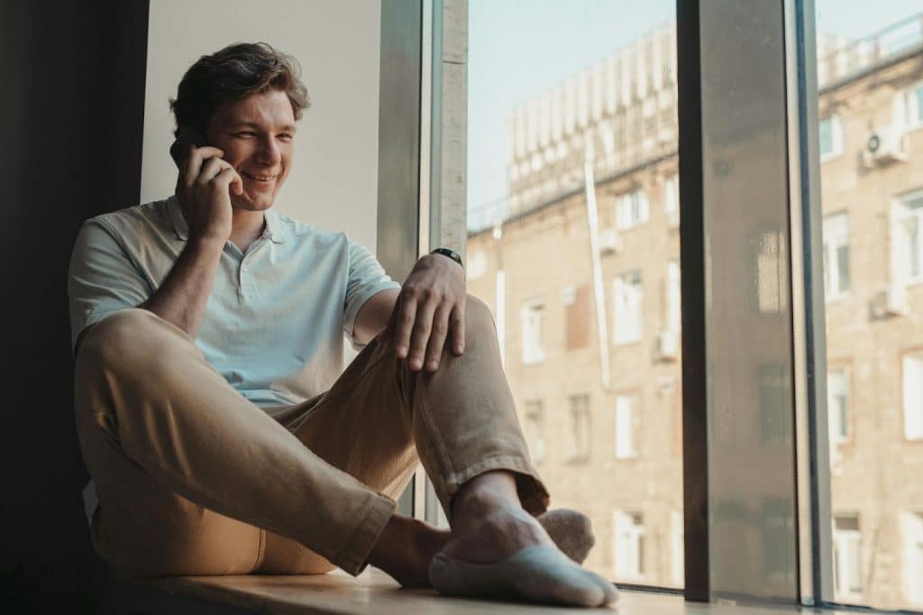 A man smiling