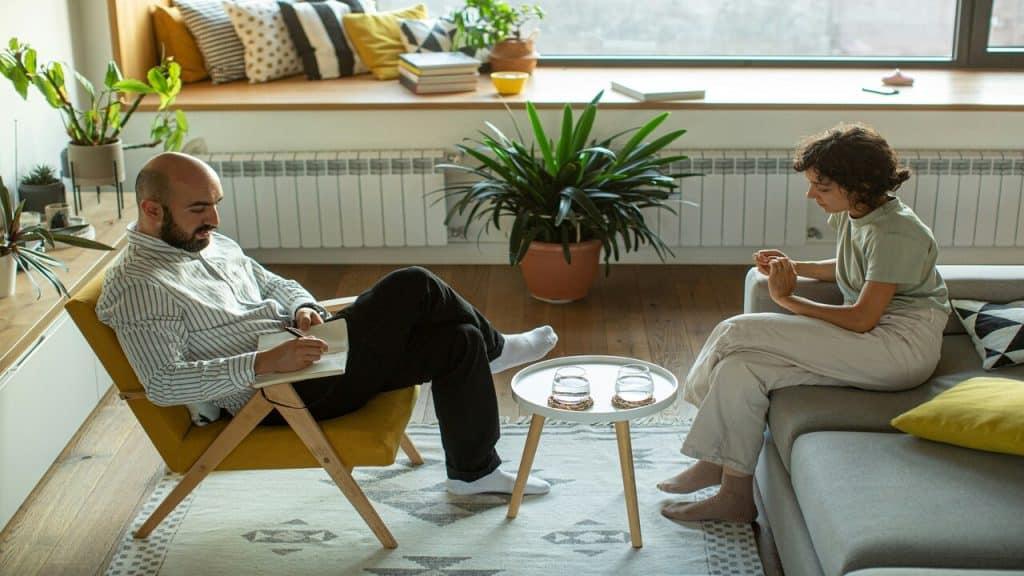 A woman in therapy