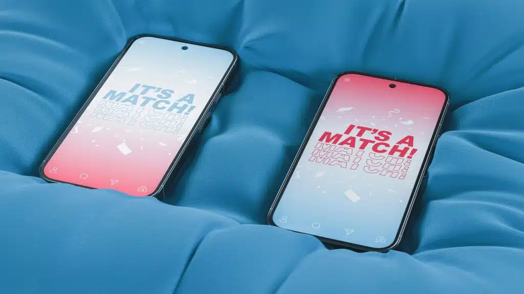 A photo depicting a dating app