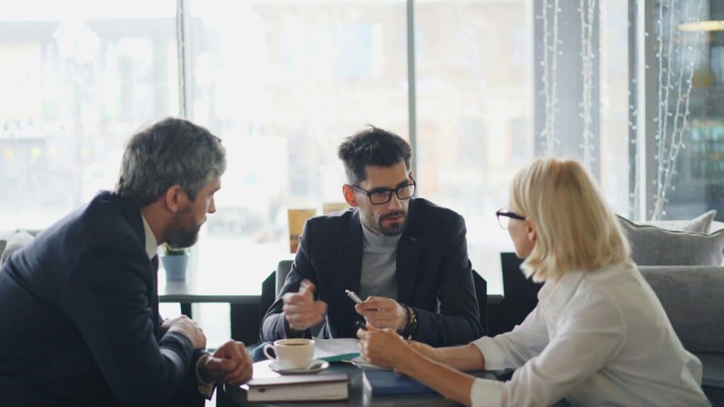 Group of people talking