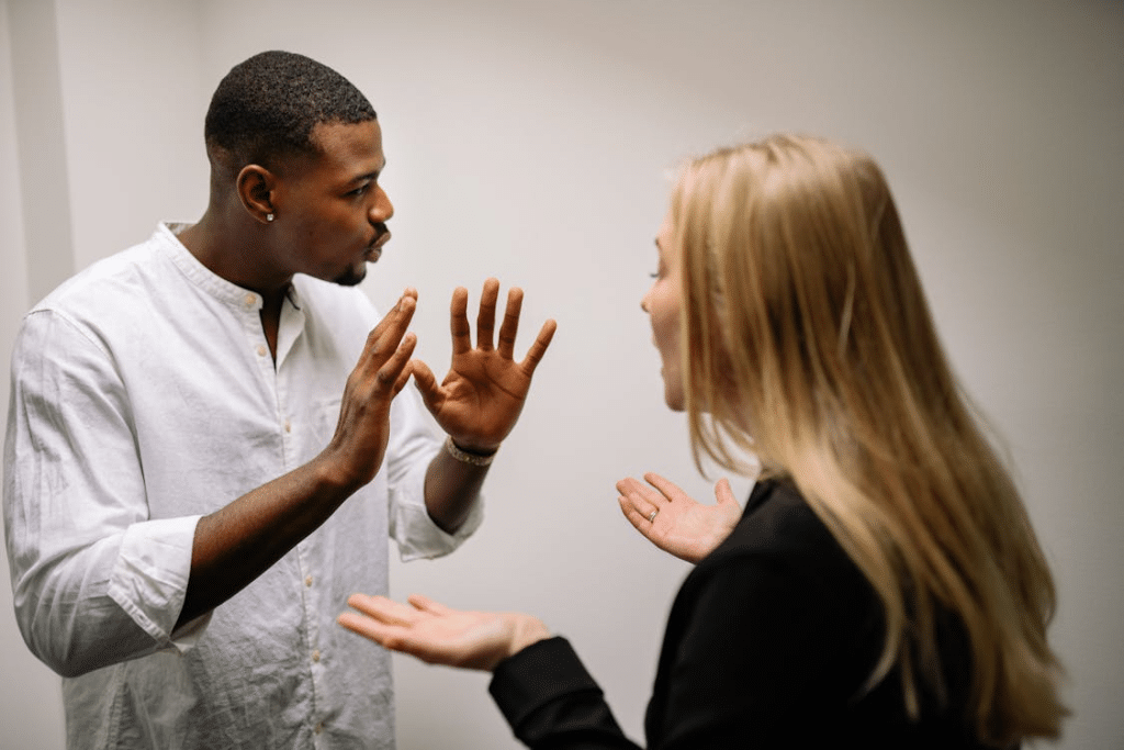 Man and Woman arguing