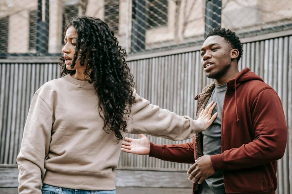 A man asking a woman