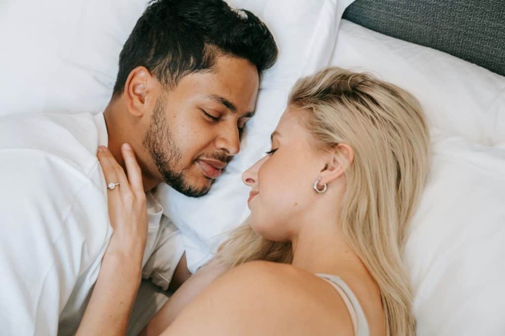 A man and woman sleeping