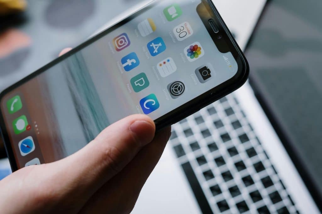 A person holding a phone