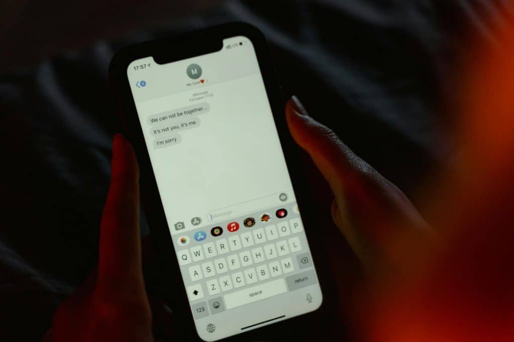 A person receiving a message