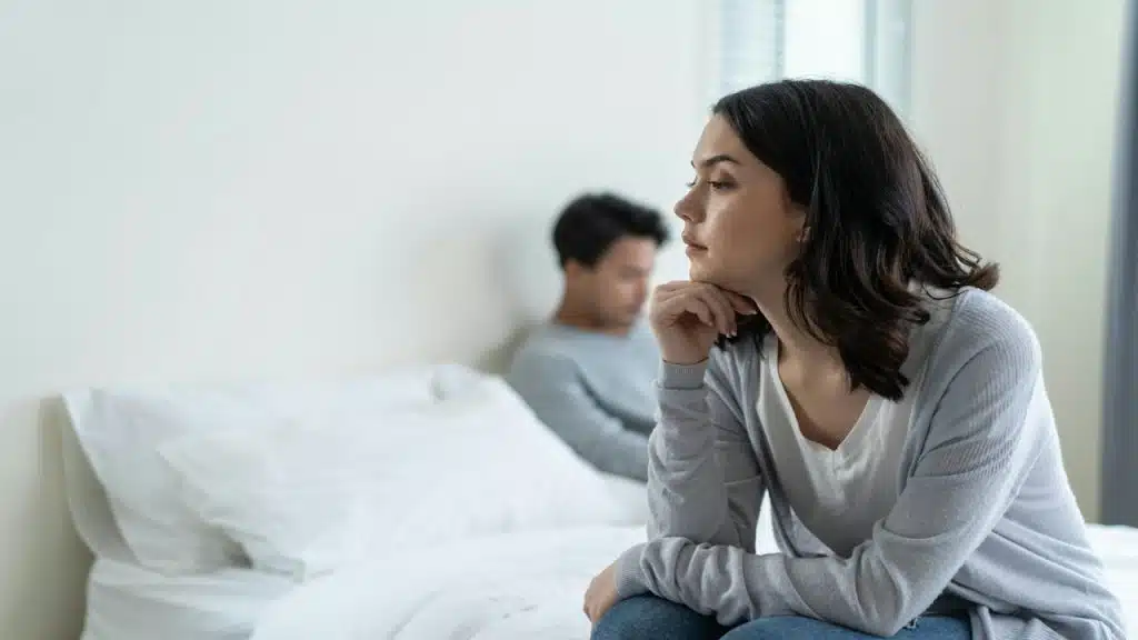 Girl and boy having conflict on some issue.