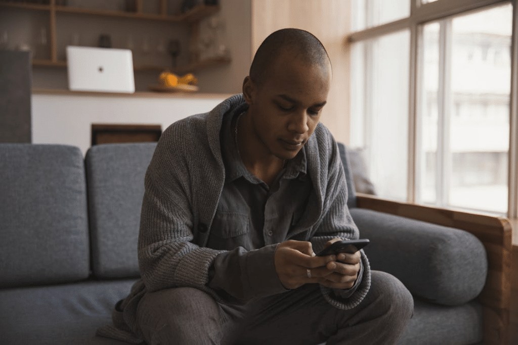 Photo Of Man Using His Mobile Phone