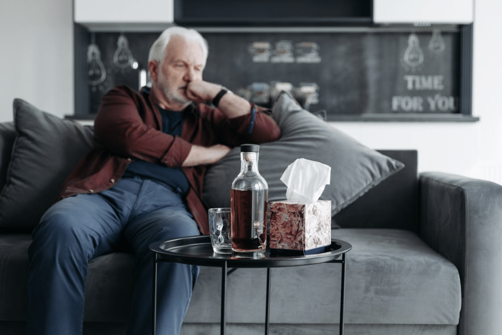 A Man Sitting on the Couch