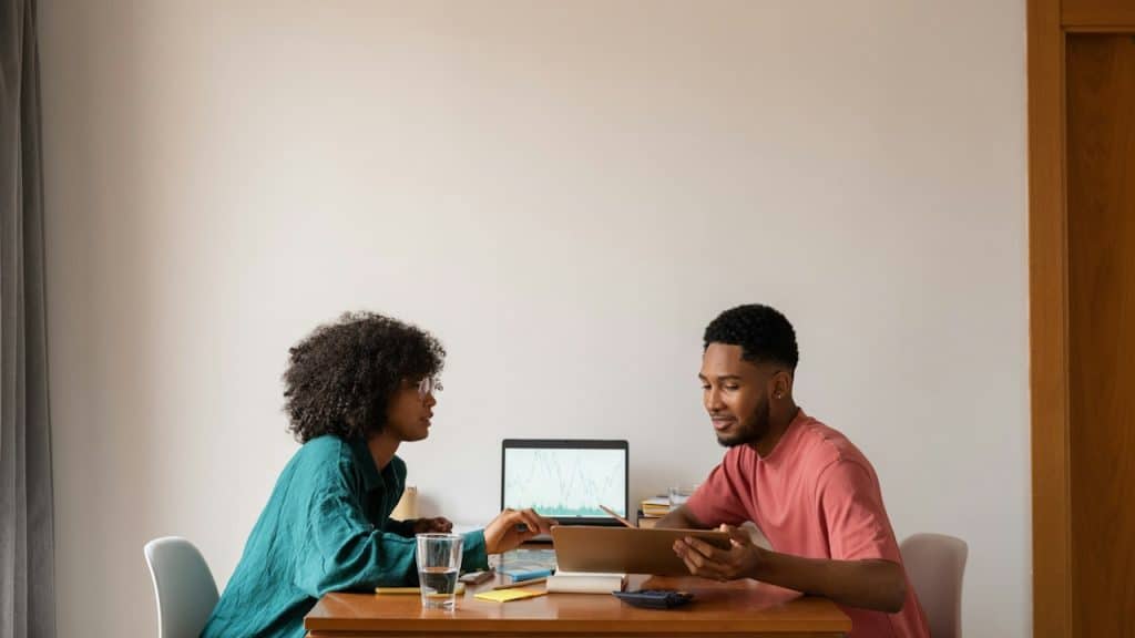A couple working together.