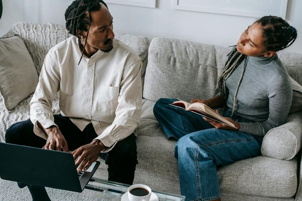 A man asking a woman