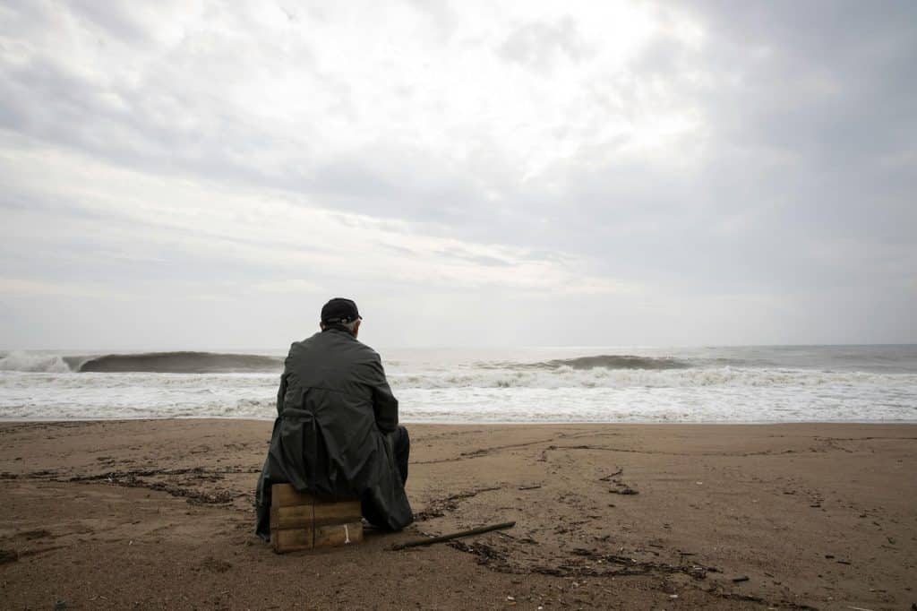 A man having a deep thoughts
