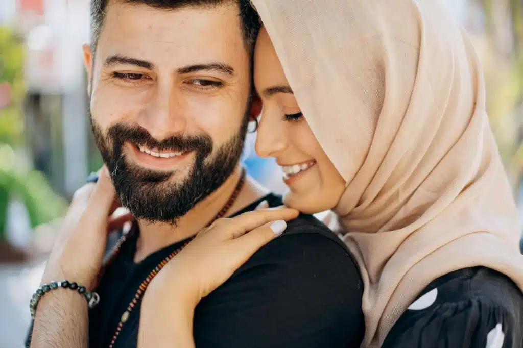 A man and woman close to each other