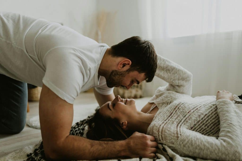 A couple having a good time