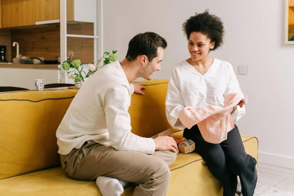 A man and woman having a good time