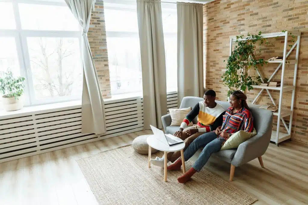 A man and woman making decisions together