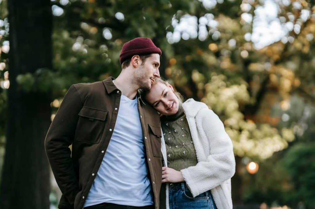 A woman feeling secured with a man’s presence