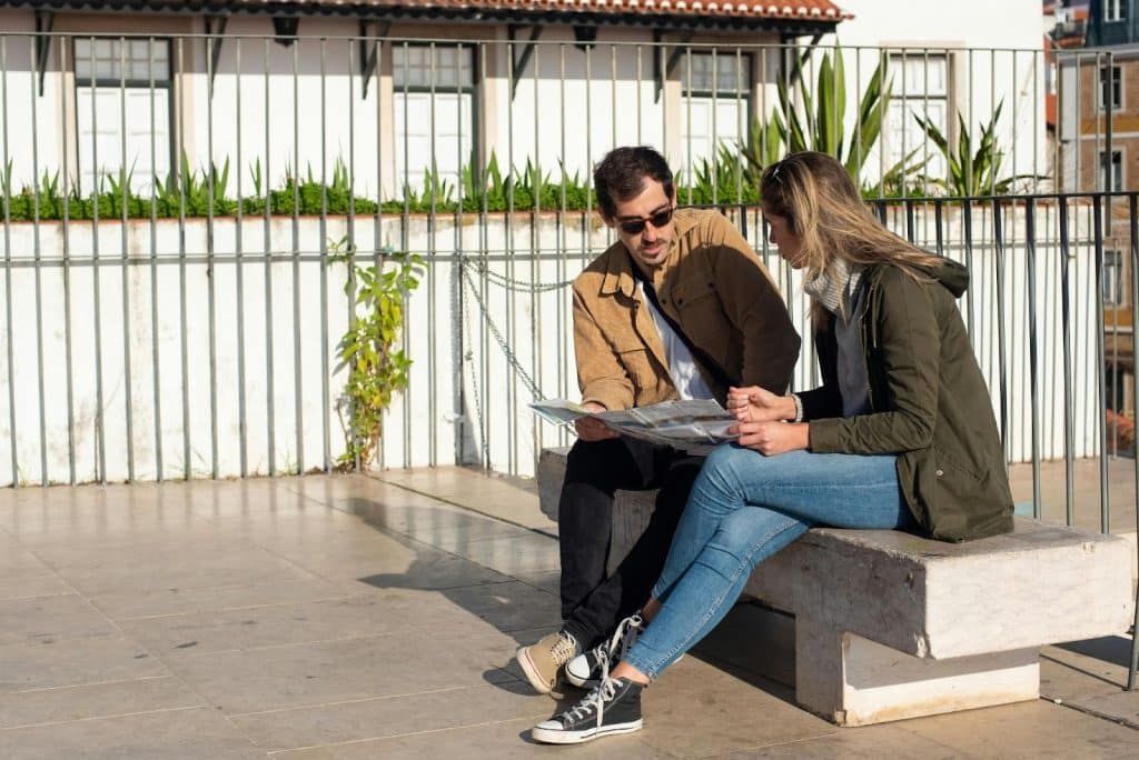 A man and woman having a discussion