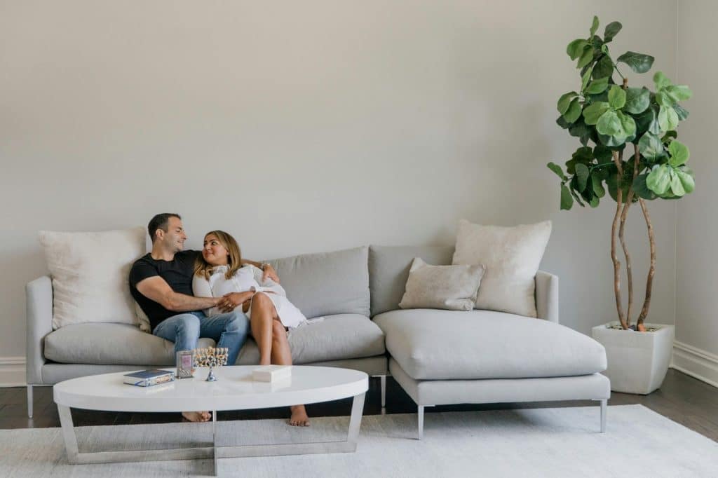 A man and woman having a moment to talk